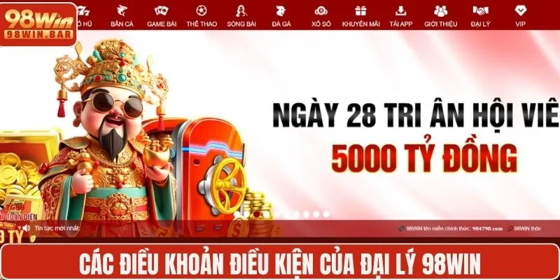 Các điều khoản của đại lý 98WIN